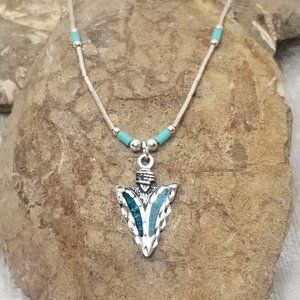 Native American Sterling Silver Arrow Head Pendant